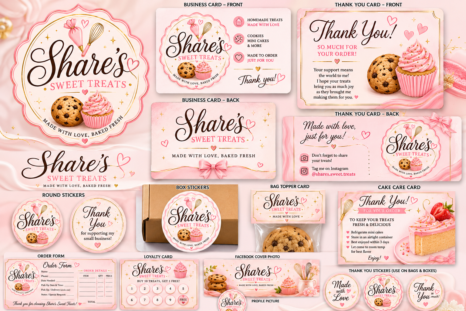 Share's Sweet Treats branding